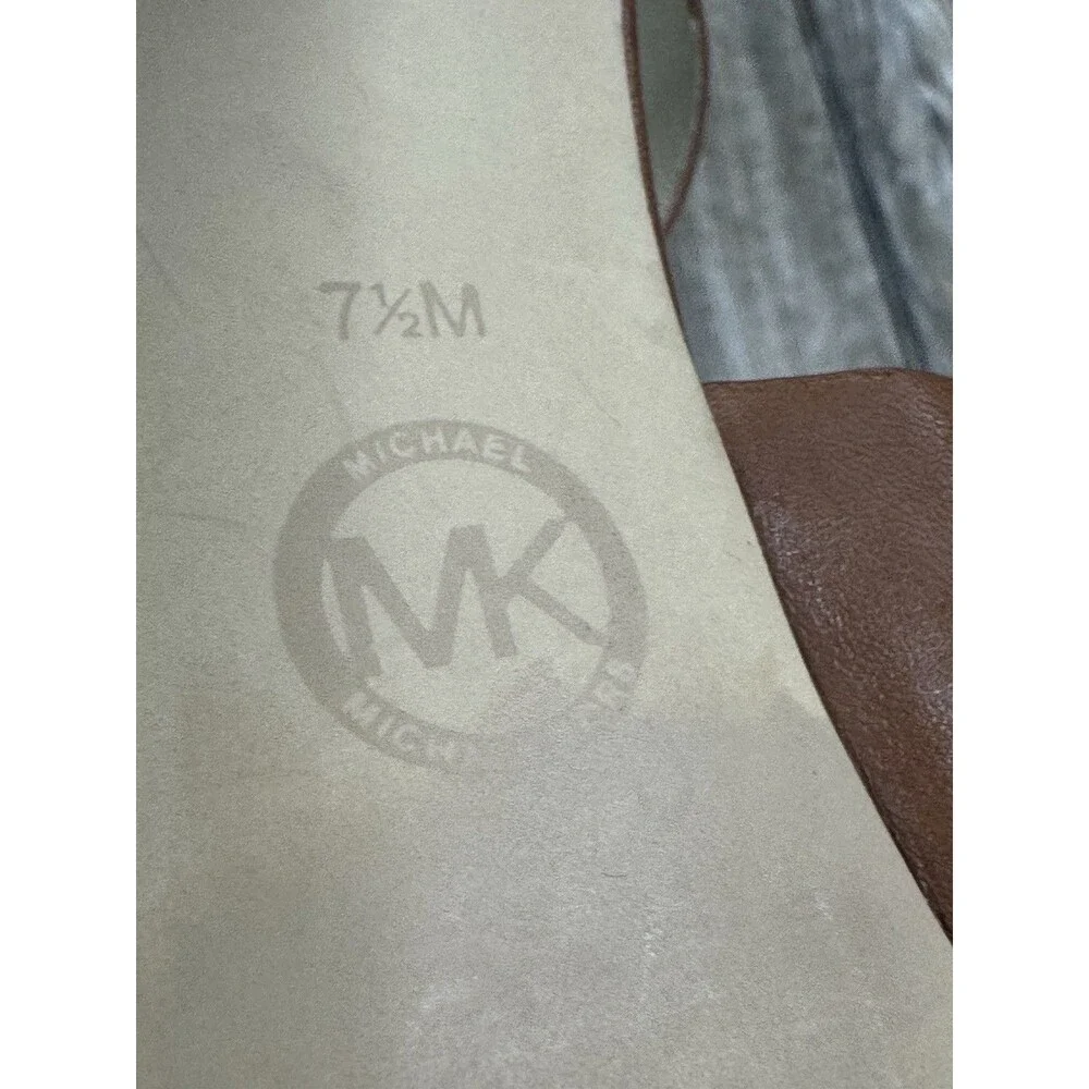 Michael Michael Kors Women's Oksana Sandal Luggage SZ 7 1/2